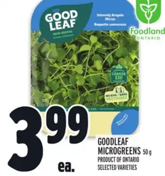 Metro Goodleaf microgreens offer