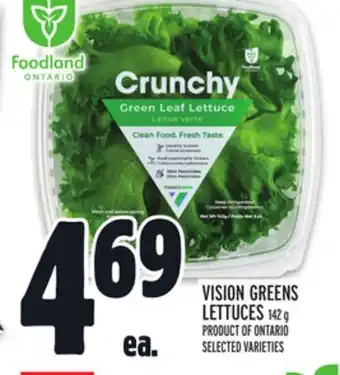 Metro Vision greens lettuces offer