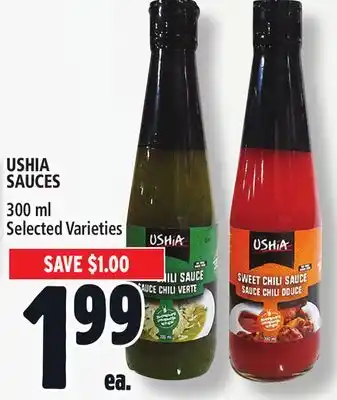 Metro Ushia sauces offer