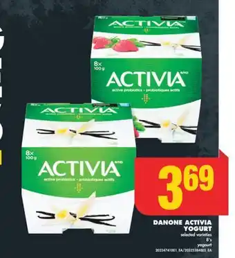 No Frills Danone activia yogurt, 8's offer