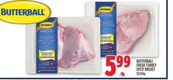 Metro Butterball fresh turkey split breast offer