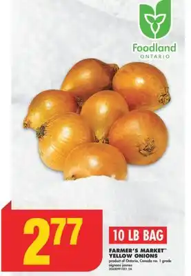 No Frills Farmer's market yellow onions, 10 lb bag offer