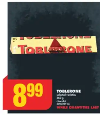 No Frills Toblerone, 360 g offer
