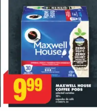 No Frills Maxwell house coffee pods, 30's offer