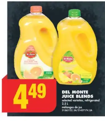 No Frills Del monte juice blends, 2.5 l offer