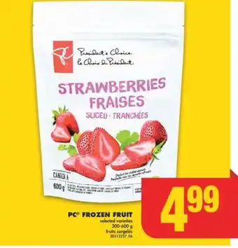 No Frills Pc frozen fruit, 300-600 g offer