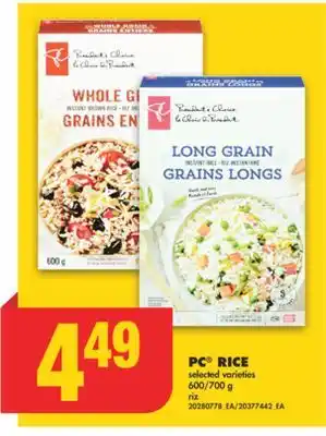 No Frills Pc rice, 600/700 g offer