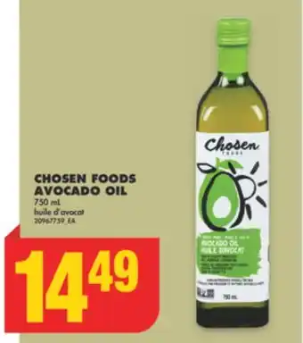 No Frills Chosen foods avocado oil, 750 ml offer