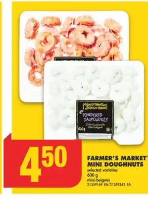 No Frills Farmer's market mini doughnuts, 600 g offer