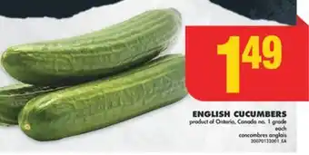 No Frills English cucumbers, each offer