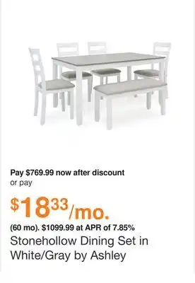 Ashley Furniture Stonehollow dining set in white/gray by ashley offer