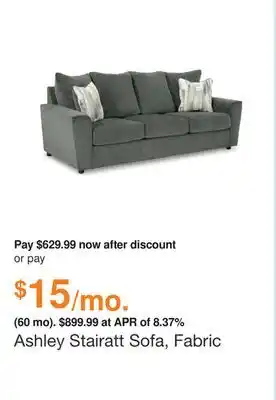 Ashley Furniture Ashley stairatt sofa, fabric offer