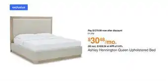 Ashley Furniture Ashley hennington queen upholstered bed offer