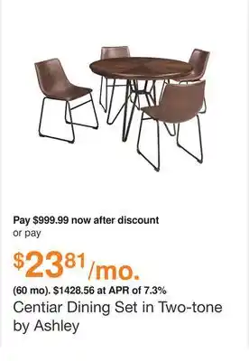 Ashley Furniture Centiar dining set in two-tone by ashley offer