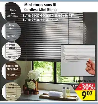 Hart Cordless mini blinds offer