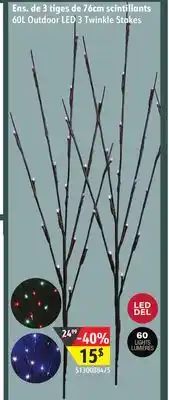 Sushi Shop 60l outdoor led 3 twinkle stakes offer