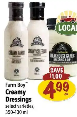 Farm Boy Farm boy creamy dressings offer