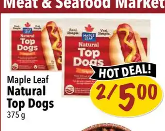 Farm Boy Maple leaf natural top dogs offer