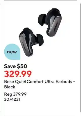 Staples Bose quietcomfort ultra earbuds - black offer