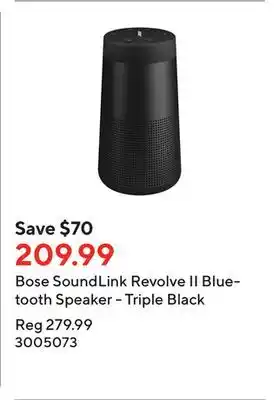 Staples Bose soundlink revolve ii bluetooth speaker - triple black offer