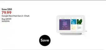 Staples Google nest hub gen 2 - chalk offer