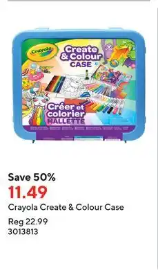Staples Crayola create & colour case offer