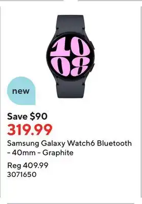 Staples Samsung galaxy watch6 bluetooth - 40mm - graphite offer