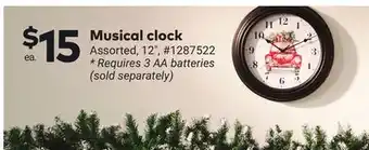 Giant Tiger Musical clock offer