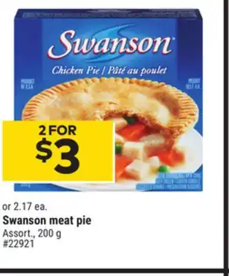 Giant Tiger Swanson meat pie offer
