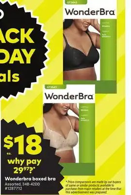Giant Tiger Wonderbra boxed bra offer