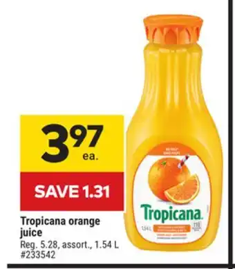 Giant Tiger Tropicana orange juice offer