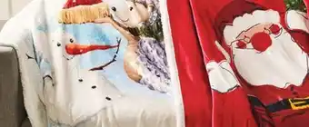 Giant Tiger Santa or snowman throw or micro mink with sherpa throw offer