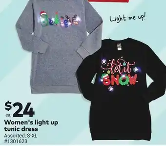 Giant Tiger Women's light up tunic dress offer