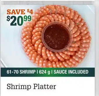 M & M Food Market Shrimp platter offer