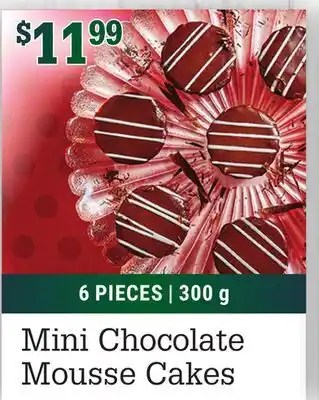 M & M Food Market Mini chocolate mousse cakes offer