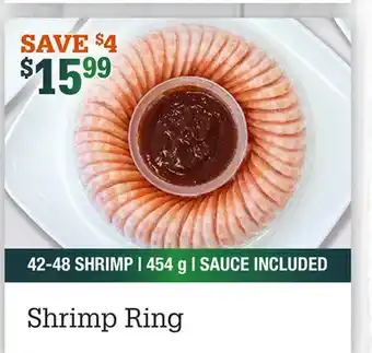 M & M Food Market Shrimp ring offer