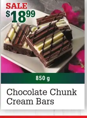 M & M Food Market Chocolate chunk cream bars offer