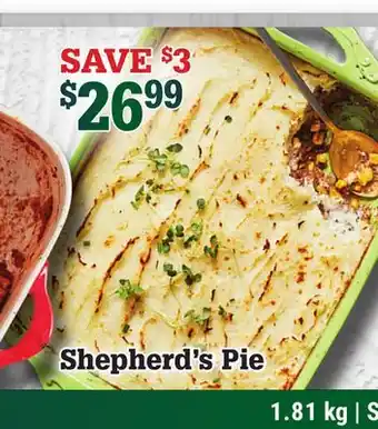 M & M Food Market Shepherd's pie offer