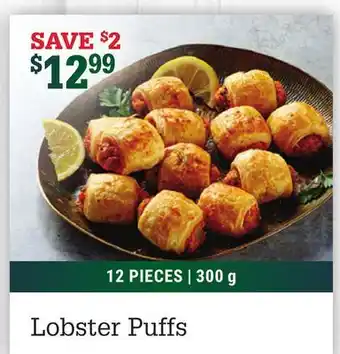 M & M Food Market Lobster puffs offer