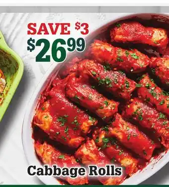 M & M Food Market Cabbage rolls offer