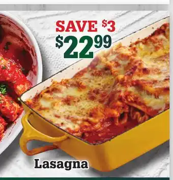 M & M Food Market Lasagna offer