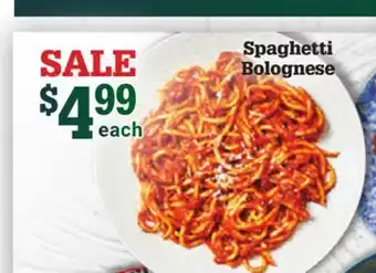 M & M Food Market Spaghetti bolognese offer