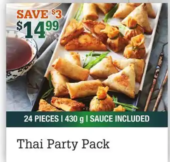 M & M Food Market Thai party pack offer
