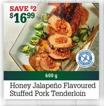 M & M Food Market Honey jalapeño flavoured stuffed pork tenderloin offer
