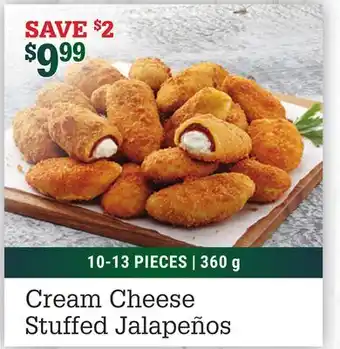 M & M Food Market Cream cheese stuffed jalapeños offer
