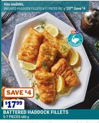 M & M Food Market Battered haddock fillets offer