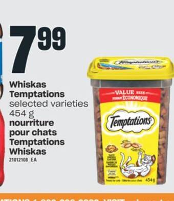 Valu-mart Nourriture pour chats temptations whiskas, 454 g offer
