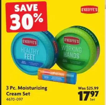 Home Hardware 3 pc. moisturizing cream set offer