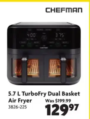 Home Hardware 5.7 l turbofry dual basket air fryer offer