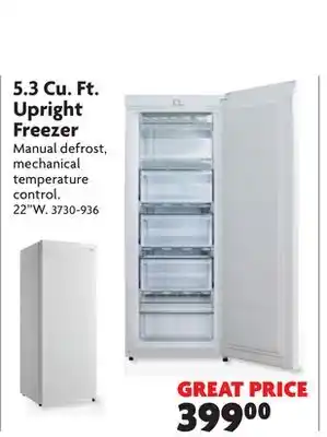 Home Hardware 5.3 cu. ft. upright freezer offer